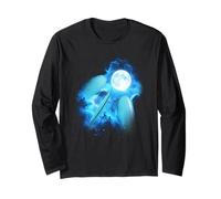 3 Surfboard Howling at The Moon Colorful Blue Surfing Long Sleeve T-Shirt