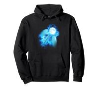 3 surfboard howling at the moon colorful blue surfing Pullover Hoodie