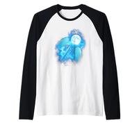 3 Surfboard Howling at The Moon Colorful Blue Surfing Raglan Baseball Tee