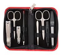 3 Swords Germany - brand quality 8 piece manicure pedicure grooming kit set for professional finger & toe nail care scissors clipper fashion leather case in gift box, Made by 3 Swords (6622)