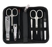 3 Swords Germany - brand quality 8 piece manicure pedicure grooming kit set for professional finger & toe nail care scissors clipper fashion leather case in gift box, Made by 3 Swords (6615)