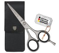 3 Swords Germany - Professional Beard Hair Scissors, Stainless Steel, Straight Blade, Sharp, with case