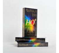 3 Tapes - Fuji High Quality Plus E-180 (3 Hour) HQ+ VHS Blank Video Tape