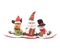 SHATCHI 3 Teddy Set Christmas Decorations Animatic Party Decoration Santa Snowman Reindeer