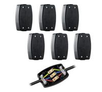 3 Terminal Electrical Cable Junction Box 13Amp 250v Flex Connector 3 Core Black Cable Connectors For Indoor Lighting, Electrical Power, Wiring - Pack of 6