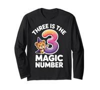 3 The Magic Number Funny 3rd Birthday Cute Lion Long Sleeve T-Shirt