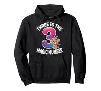 3 The Magic Number Funny 3rd Birthday Cute Lion Pullover Hoodie