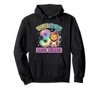 3 The Magic Number Funny 3rd Birthday Cute Lion Pullover Hoodie