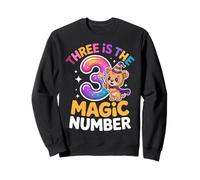 3 The Magic Number Funny 3rd Birthday Cute Lion Sweatshirt