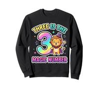 3 The Magic Number Funny 3rd Birthday Cute Lion Sweatshirt