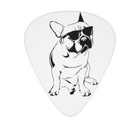 3 Thicknesses Plectrums, 12 Pcs Gray Arrogant Dog Guitar Picks for Acoustic, Bass, Electric Guitar, Ukulele Including 0.46mm, 0.71mm, 0.96mm