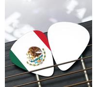 3 Thicknesses Plectrums, 12 Pcs Mexican Flag Guitar Picks for Acoustic, Bass, Electric Guitar, Ukulele Including 0.46mm, 0.71mm, 0.96mm