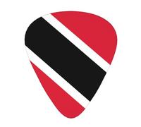 3 Thicknesses Plectrums, 12 Pcs Trinidad and Tobago Flag Guitar Picks for Acoustic, Bass, Electric Guitar, Ukulele Including 0.46mm, 0.71mm, 0.96mm