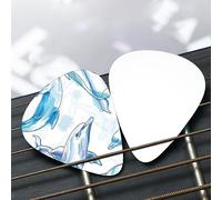 3 Thicknesses Plectrums, 12 Pcs Watercolor Cute Dolphin Guitar Picks for Acoustic, Bass, Electric Guitar, Ukulele Including 0.46mm, 0.71mm, 0.96mm