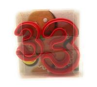 3 Three Digit Number Shaped Cookie Cutter Set of 2, Biscuit, Pastry, Fondant Clay Cutter
