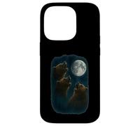 3 Three Grizzly Bear Howling At The Moon Case for iPhone 14 Pro