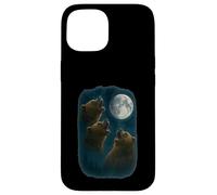 3 Three Grizzly Bear Howling At The Moon Case for iPhone 15