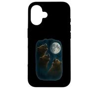 3 Three Grizzly Bear Howling At The Moon Case for iPhone 16