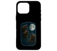 3 Three Grizzly Bear Howling At The Moon Case for iPhone 16 Pro Max
