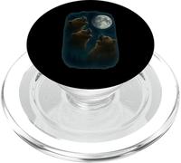 3 Three Grizzly Bear Howling At The Moon PopSockets PopGrip for MagSafe
