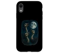 3 Three Ostrich Howling At The Moon Case for iPhone XR