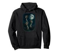 3 Three Ostrich Howling At The Moon Pullover Hoodie