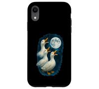3 Three Pekin Duck Howling At The Moon Case for iPhone XR