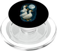 3 Three Pekin Duck Howling At The Moon PopSockets PopGrip for MagSafe