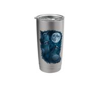 3 Three Pigeon Howling at The Moon Stainless Steel Insulated Tumbler