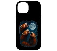 3 Three Red Pandas Howling At The Moon Case for iPhone 14
