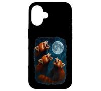 3 Three Red Pandas Howling At The Moon Case for iPhone 16
