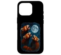 3 Three Red Pandas Howling At The Moon Case for iPhone 16 Pro