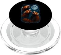 3 Three Red Pandas Howling At The Moon PopSockets PopGrip for MagSafe