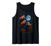 3 Three Red Pandas Howling At The Moon Tank Top