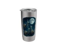 3 Three Snails Howling At The Moon Stainless Steel Insulated Tumbler