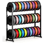 3-Tier 3D Filament Storage Rack - Heavy Duty 3d Printer Filament Rack for 30 Rolls, Metal Spool Shelf for PLA, ABS, TPU Filament Storage, Filament Holder for 3D Printing Workstation, Office,Workshop