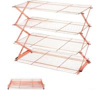 3 Tier 4 Tier Cooling Rack Designed with Efficiency in Mind Lets You Cool Multiple Baked Goods at Once Then Collapse for Out of Sight Storage (Rose Gold Four)