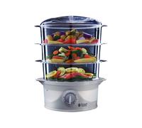 Russell Hobbs 3-Tier 9 Litre Food Vegetable Steamer Healthy 800W - 21140, White