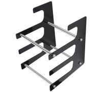 3 Tier Acrylic Keyboard Display Stand, Mechanical Gaming Keyboard Holder Shelf, Sturdy Desk Storage Rack for Multiple Keyboards with Universal Fit Design (Black)