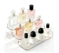 3 Tier Acrylic Organiser, Perfume Holder Dressing Table Organiser Fragrance Stand Display Stand Clear Display Shelf for Cosmetics Skincare Cupcake Food