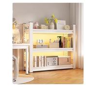 3-Tier Adjustable Bookshelf - Heavy-Duty Cold-Rolled Steel Storage Unit Easy Assembly Standing Shelf for Study Living Room Kitchen - White H80/H103cm (W60*D35*H80cm)