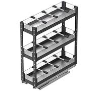3 Tier Adjustable Height Narrow Pull Out Spice Rack Organizer, Sliding Storage Basket for Cabinet Pantry Kitchen