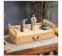 3-Tier Altar Table with Drawer Puja Table Natural Bamboo Shrine Table for Spiritual Meditation Table Oriental Style Prayer Table Cabinet Storage for Living Room,Natural,42 * 16.5cm/16.5 * 6.5in