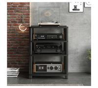 3-Tier Audio Racks for CD & Multimedia, Hi-Fi Equipment Stands, Audio Rack Cabinets for Living Rooms & Game Rooms, Adjustable Storage for Electronics