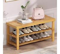 3-Tier Bamboo Shoe Rack Bench Stylish Space-Saving Entryway nizer Durable Storage Solution for Front Door Modern Home Décor Ideal for Hallway & Mudroom