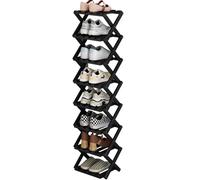 3-Tier Bamboo Shoe Rack - Foldable for Small Spaces - Stylish Free Standing Storage for Hallway Entryway Closet - and Eco-Friendly Design