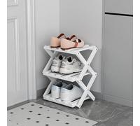 3-Tier Bamboo Shoe Rack - Foldable Freestanding Storage for Small Spaces Entryway Hallway Wardrobe - Slim Design Eco-Friendly nization Solution