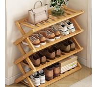 3-Tier Bamboo Shoe Rack, Narrow Vertical Entryway nizer, Compact High Capacity Storage, Ideal for Small Spaces, Bedrooms, Hallways, Entryways - Stylish & Functional
