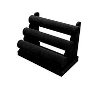 3-Tier Bar Bracelet Watch Table Jewelry Organizer Holder Rack Stand Display Saving Desktop Organizers for Bracelet(Black)