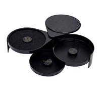 3 Tier Bar Rimmer Rotating Trays, Salt Sugar Lemon Juice Rim for Cocktail Bartender for Margaritas Martini, Plastic